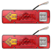 Paar 12V LED-Anhänger-Rückleuchten für Lkw und Anhänger, Blinker, Bremslichter, ECE-zertifiziert