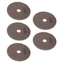 5-teiliges Set mit 4-Zoll-Diamant-Nasspolierpads, weichen Schleifscheiben für Marmor, Granit und Keramik, Körnung 1500