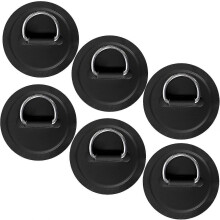 Set van 6 roestvrijstalen D-ring reparatiepatches, gelaste PVC reparatieset voor SUP, kajak, bijboot en opblaasboot (geen lijm nodig)