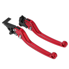 Manetas de freno y embrague de alta sensibilidad, fabricadas en aleación de aluminio CNC, accesorios universales para motocicleta (rojo).
