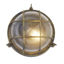 Plafoniera esterno Vintage - Decò Paratia Alluminio Oro Trasparente 1 Luce E27