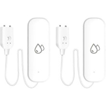 Tuya Smart WiFi waterlekdetector (2 stuks), alarmsensor met app voor overstromingswaarschuwing in huis