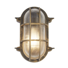 Plafoniera esterno Vintage - Decò Paratia Alluminio Nero Oro 1 Luce E27