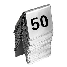 50 doppelseitige Tischnummernkarten für Restaurants und Bars, stapelbare Tischmarkierungen