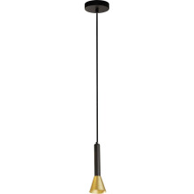 Sospensione Moderna Signal Acciaio Nero Oro 1 Luce GU10
