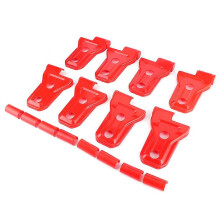 Juego de 16 piezas de embellecedores protectores para bisagras de puerta, compatibles con Jeep Wrangler JL JLU Gladiator Trunk JTRed