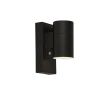 Applique da esterno Rochester Acciaio Nero Vetro Trasparente 1 Luce GU10