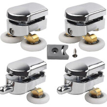 4 Stück 25 mm Duschkabinen-Rollen für Schiebetüren, Ersatzlaufschienen-Set
