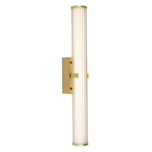 Applique Moderna MORSETTO Acciaio Oro Vetro Bianco Led 23W 3000K