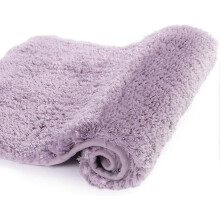 Antislip lavendel badmat 16x24 inch, pluizige, absorberende microvezelmat, machinewasbaar