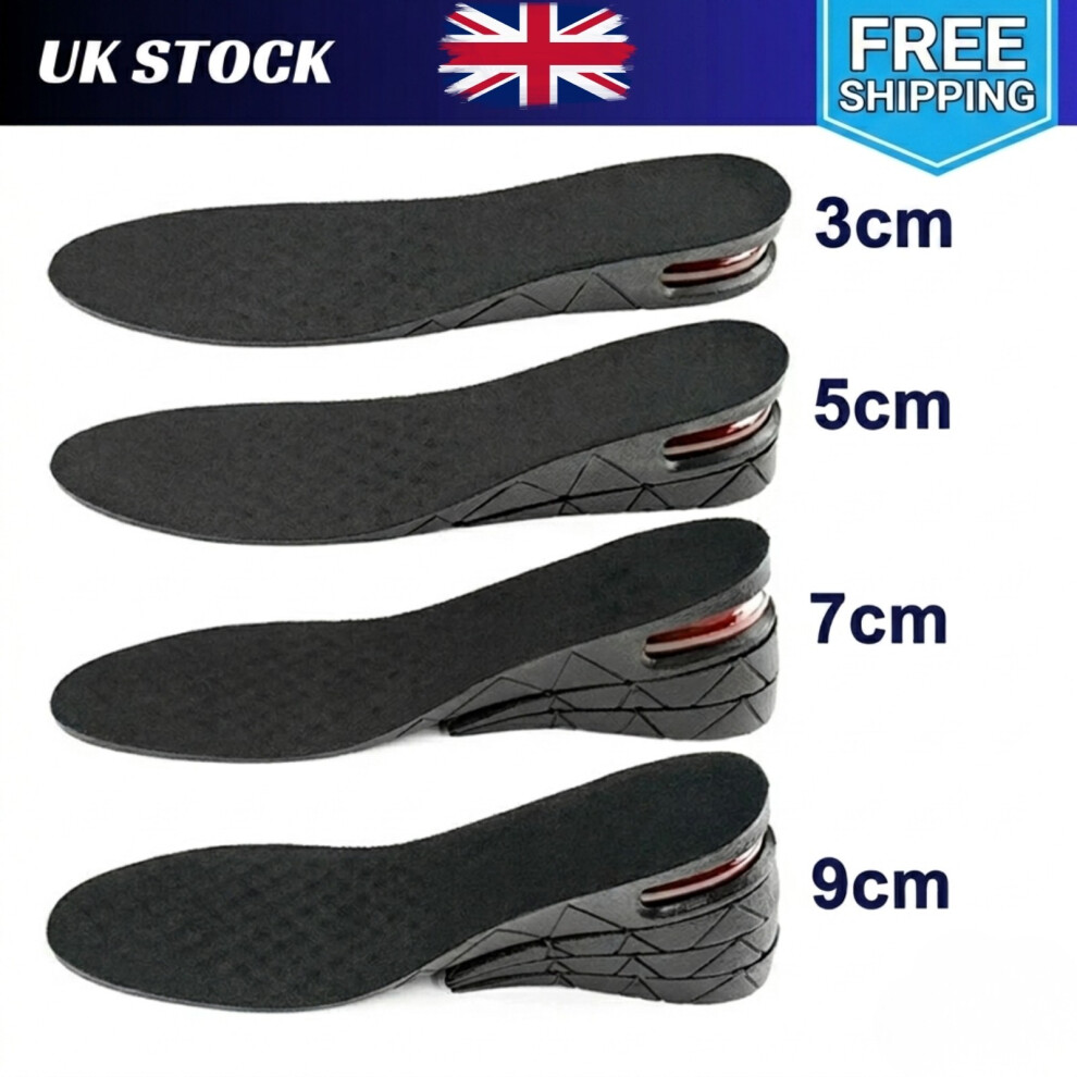 Height Increase Insoles Men Women Invisible Heel Lift Taller Shoe Insert Pads/UK