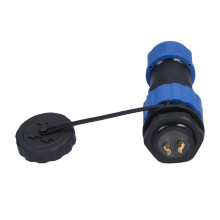 Luchtvaartstekker IP68 waterdichte connector met achterste moer, mannelijk/vrouwelijk, stootklem, 380V SP202 pin