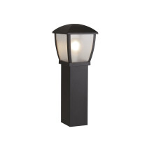 Paletto Vintage Seattle Alluminio Nero Policarbonato Trasparente E27 H73cm