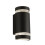 Searchlight Applique Sheffield Alluminio Nero Policarbonato Trasparente 2 Luci GU10 1