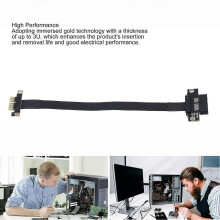 PCIe 3.0 1x naar 1x verlengkabel, 180 graden flexibel, 8 Gbps hoge snelheid, PCI Express Gen 3 1x naar X1 riser extender, 20 cm