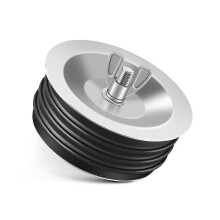Reinigungsdeckel aus verzinktem Stahl mit Flügelmutter und Schraube, 4-Zoll-Prüfstopfen