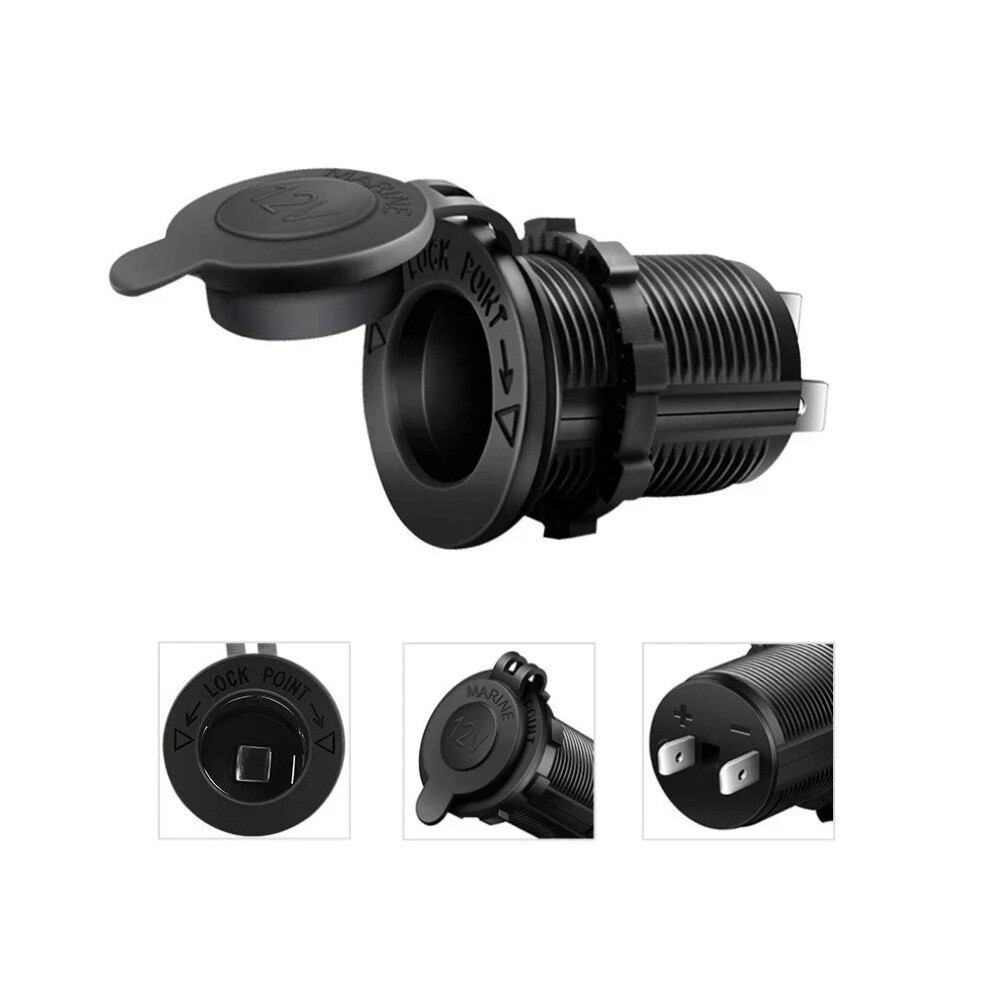 Waterproof 12V Car Cigarette Lighter Socket Usb Charger Adapter Outlet 404834091935