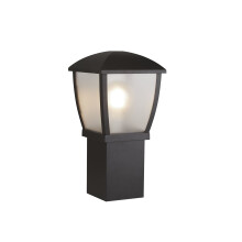Paletto Vintage Seattle Alluminio Nero Policarbonato Trasparente E27 H45cm