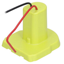 Akkuadapter mit glänzendem ABS-Gehäuse und Stromanschluss für Ryobi One Industriegeräte (18 V)