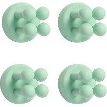 Set van 4 stevige zelfklevende haken, schadevrije siliconen muurhaken voor multifunctioneel gebruik en als cadeau-idee.