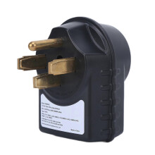 125/250V Überspannungsschutz für Wohnmobile, 50A Stecker auf 50A Buchse Adapterstecker 3150J mit LED-Anzeige für Wohnwagen und Camper