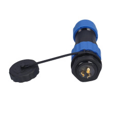 Luchtvaartstekker IP68 waterdichte connector met achterste moer, mannelijk/vrouwelijk, stootklem, 380V SP203-pin