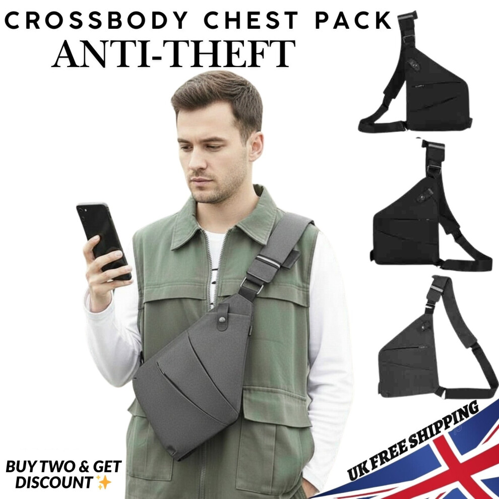 Men & Women Chest Pack Anti Theft Travel Bag Cross Body Bag Travel Waist 2024 Uk 404834092055