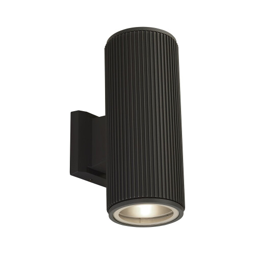 Searchlight Applique Moderna Amburgo Alluminio Nero Vetro 1 Luce E27