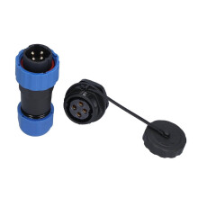 Luchtvaartstekker IP68 waterdichte connector met achterste moer, mannelijk/vrouwelijk, stootklem, 380V SP204-pin