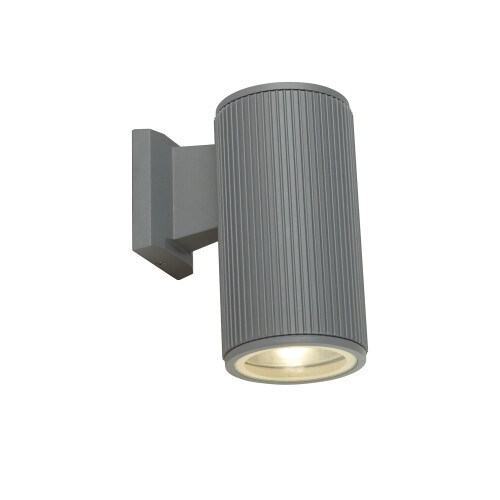 Searchlight Applique Moderna Amburgo Alluminio Grigio Trasparente 1 Luce E27