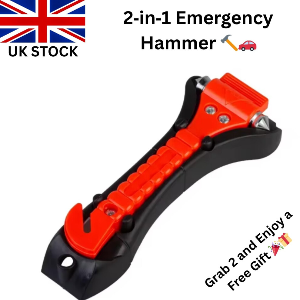 Emergency Car Hammer Window Breaker & Seatbelt Cutter Escape Tool Break Uk 404834092239