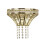 Searchlight Applique Classica Gemma Acciaio Ottone Cristallo 2 Luci G9 1