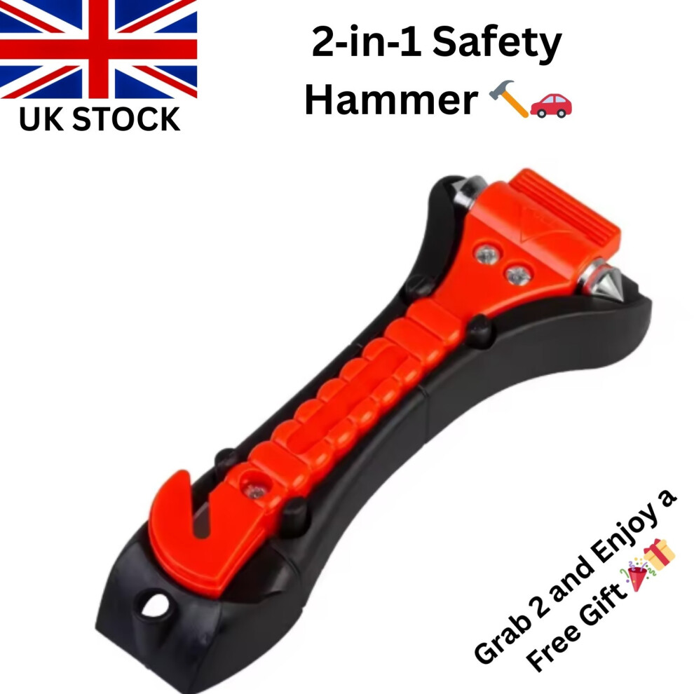 Emergency Hammer Car Window Breaker Seatbelt Cutter Break Glass Escape Safety Uk 4048340975905