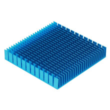 Aluminium koelmodule met koelradiator voor CPU-printplaat, krachtige koeling, 120 mm x 120 mm x 20 mm, blauw.