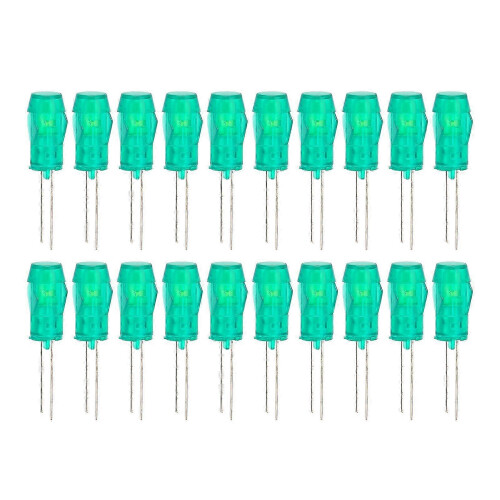 20Pcs LED Plastic Holder Bezel Mount PC Indicator Light Aircraft Lampshade Component 5mmGreen Light 2