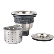 3.5-Inch Kitchen Sink Strainer with Removable Deep Waste Basket & Strainer Assembly