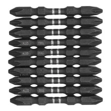 10Pcs Screwdriver Bit Double Ended Magnetic PH2 1/4in Hex Shank Hand Tool Set KitLarge Head