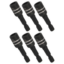10-delige set magnetische inbussleutelbits voor slagboormachines, M8x48mm 1/4 inch schacht, zwart