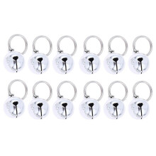 Glockenanhänger-Accessoires für Haustierhalsketten mit Schnellverschluss in Silber, 12 Stück