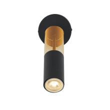 Applique Moderna Merrygold Acciaio Nero Ambra 1 Luce GU10