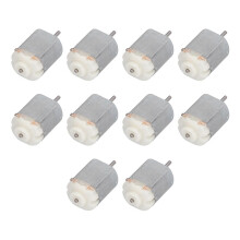 10 mini motores eléctricos de alta velocidad y bajo nivel de ruido, pequeños motores de CC para juguetes y coches de bricolaje (blanco)