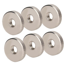 10 stuks gekartelde moeren van koolstofstaal, vernikkeld, handdraaiend, bevestigingsmateriaal M8 GB807