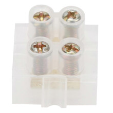 50 stuks klemmenblokstrip, vlamvertragend, doorsteekconnector, 10A, industri?le benodigdheden (2 in, 2 uit)