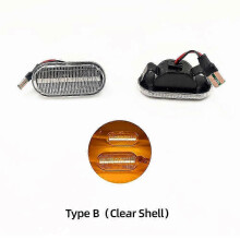 Dynamische LED-zijmarkeringslichten/richtingaanwijzers voor Nissan Qashqai J10, Navara D40, Tiida C11, Micra K12 [2 stuks]