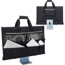 Funda de viaje para iMac de 24 pulgadas, bolsa protectora con cubierta antipolvo y asa de transporte para monitor de escritorio (modelo 2021-2024).