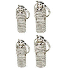 Pet Address Tags Metal for Dog Collar 4Pcs Sturdy Silver Charms