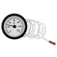 Thermomètre capillaire à cadran 0-120 C pour eau et huile avec sonde de 1 m