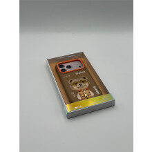 Nimmy Cool &amp; Cute 2.0 Bear Case with MagSafe for iPhone 17 Pro 6.3" Brown Orange - N-KMLL-IP17-PRO-011-B
