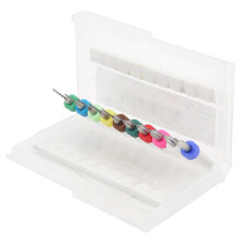 10-delige PCB-boorset met rechte handgreep, spiraalboor van wolfraamstaal, miniponsgereedschap 0,1-1,0 mm