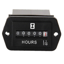 Mechanische urenteller DC 6-80V voor motorgeneratoren, boten, auto's en motorcross (0-99999,9 uur, afgedicht ontwerp)